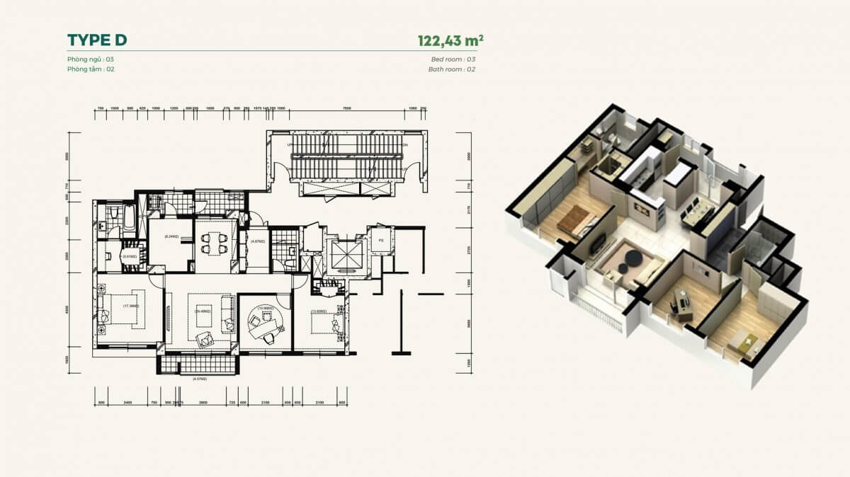 Thiết kế căn hộ Essensia Type D