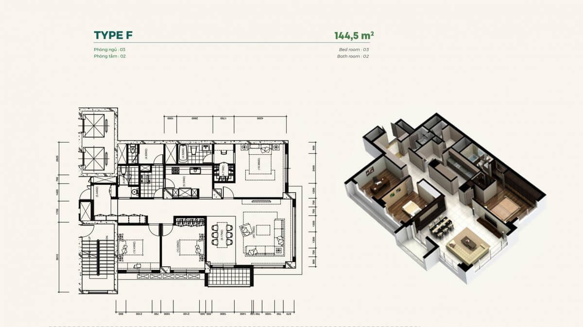 Thiết kế căn hộ Essensia Type F